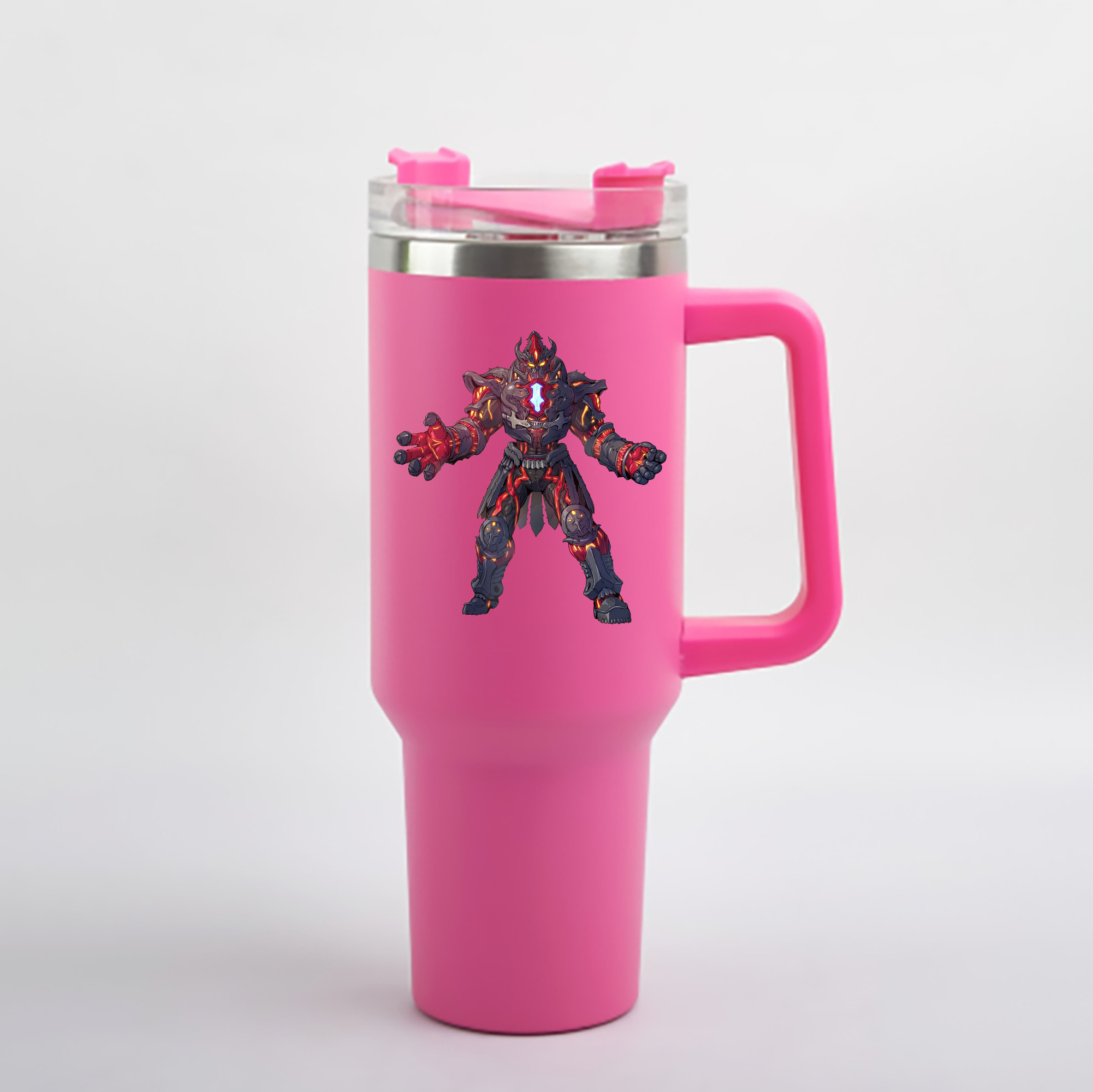（画像用） ウルトラマン Ultraman 1200mL車用タンブラー - クリスタルステッカー（プラスチックストロー付き）